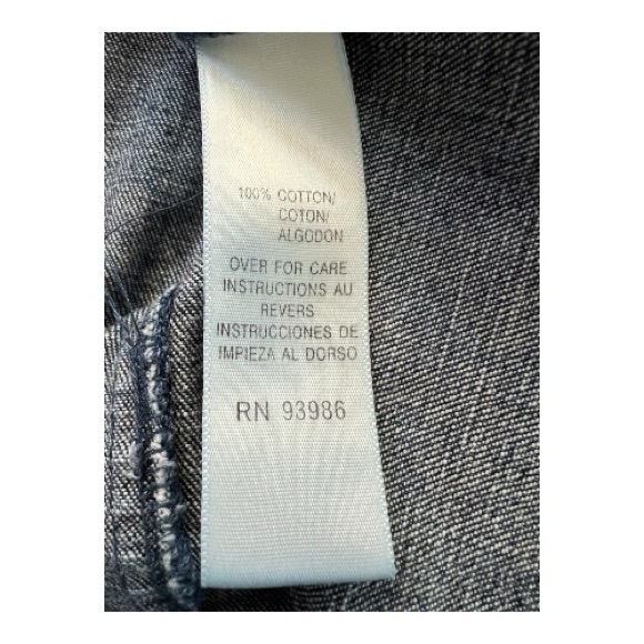 EUC Casual Corner Annex blue denim A-line knee length skirt – size 12 - Picture 6 of 7